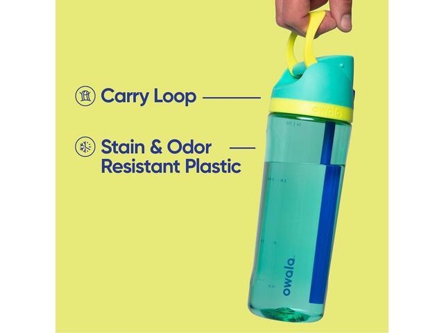 Owala FreeSip Clear Tritan Plastic Water Bottle with Straw, BPA-Free Sports Water Bottle, Great for Travel, 25 Oz, Very, Very Dark (Pack of 1)