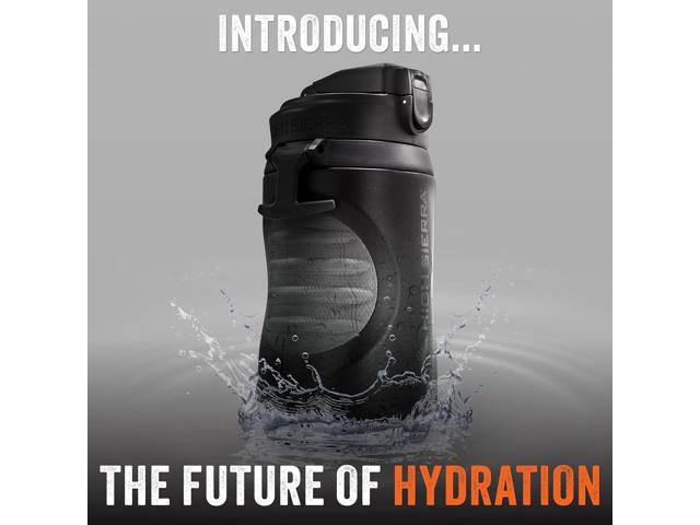 High Sierra 64 ounce Insulated Water Bottle 64oz Water Jug, Double Wall Insulation, Leakproof Flip-Top Lid, Silicone Spout, BPA-Free Half Gallon...