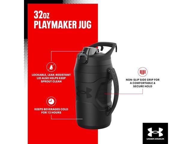 Under Armour 32 oz Insulated Water Bottles - Sports Water Jug with Handle, Fence Hook, Leak Resistant for Baseball, Football & More, 32 oz Water...