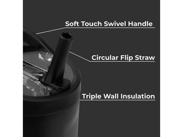 HydroJug Sport - Stainless Steel Tumbler with Straw, Vacuum Insulated, 32oz Leakproof Water Bottle, Ergonomic Design, Reusable, Dishwasher Safe,...