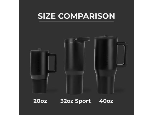 HydroJug Sport - Stainless Steel Tumbler with Straw, Vacuum Insulated, 32oz Leakproof Water Bottle, Ergonomic Design, Reusable, Dishwasher Safe,...