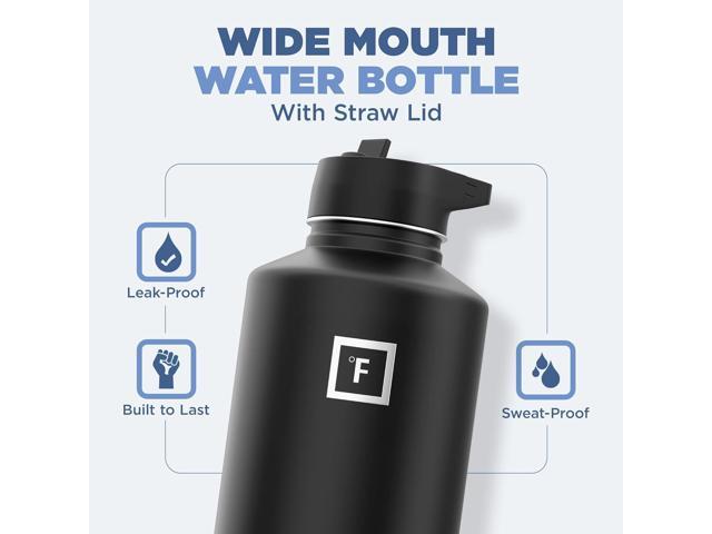 IRON °FLASK Camping & Hiking Hydration Flask with 3 Lids - Stainless Steel, Double Walled & Vacuum Insulated Water Bottle - Leak Proof & BPA Free...