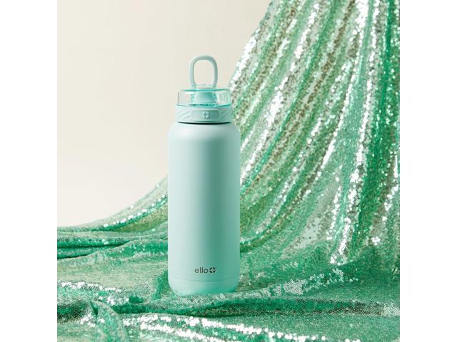 Ello Cooper 32oz Stainless Steel Water Bottle with Straw and Carry Handle, Double Walled and Vacuum Insulated Metal, Leak Proof Locking Lid with...