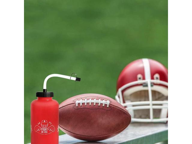 Hockey Water Bottles with Long Straw, Fit for Football Lacrosse Gym Sport, Plastic Squeezable Leakproof BPA Free, No Strange Smell, Easy to Clean,...