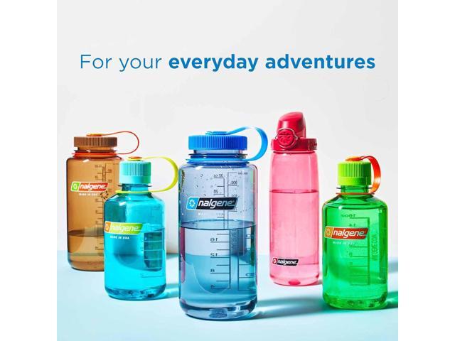 Nalgene Sustain Tritan BPA-Free Water Bottle Made with Material Derived from 50% Plastic Waste, 32 OZ, Narrow Mouth,Grey