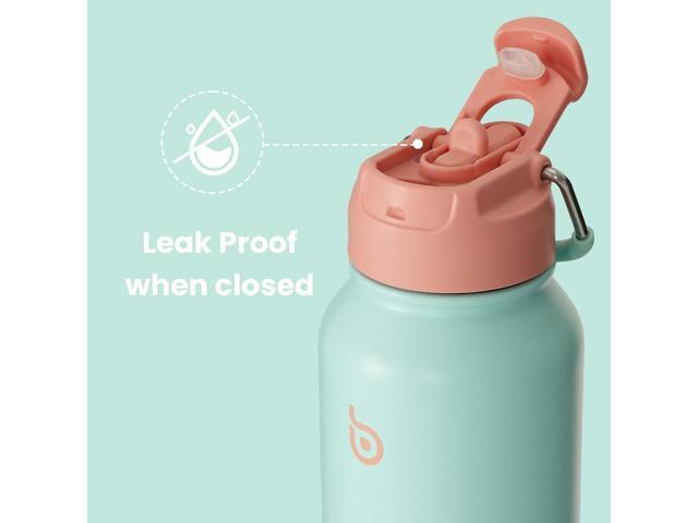 BOTTLE BOTTLE 32 oz Insulated Water Bottle Stainless Steel Sport Water Bottle with Straw Dual-use Lid Design for Gym with Pill Box (dreamy ocean)