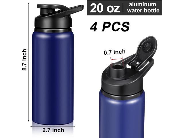 CHENGU Water Bottle Bulk 20 oz Aluminum Reusable Bottles Lightweight Snap Lid Water Cups Easy Carry Leak Proof Travel Tumbler for Gym Sports...