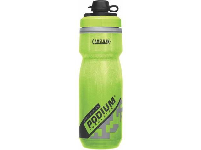 CamelBak Podium Dirt Series Chill Insulated Mountain Bike Squeeze Water Bottle Lime, 21oz