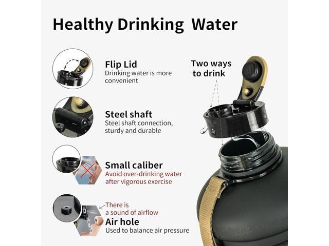 TOOFEEL 2 Liter Water Bottles - Half Gallon Water Bottle BPA Free - Ideal for Gym, Big Water Jug, Reusable Sports Bottle with Measurements Marked...