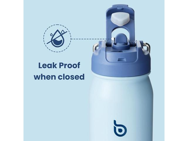 BOTTLE BOTTLE 24 oz sports water bottle stainless steel insulated water bottle with straw and pills holder (blue)