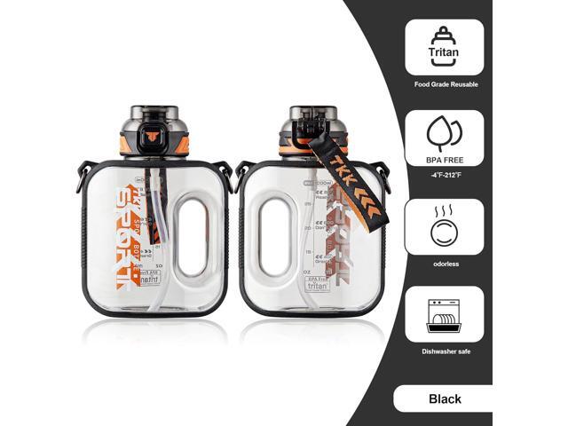 TKK 32oz Sport Water Bottle with Straw Water Jug with Straw Large Capacity Plastic Water Bottle Dishwasher Safe 1L Water Bottle Jug BPA Free Tritan...
