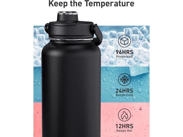 TOURIT 32 oz Insulated Water Bottle, Stainless Steel Sports Water Bottles With Top Handle, Double-Wall Travel Thermal Water Flask, BPA Free...