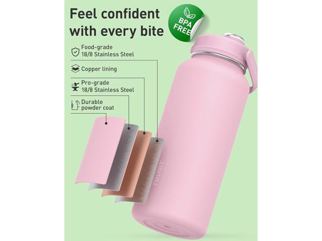 TOURIT 32 oz Insulated Water Bottle, Stainless Steel Sports Water Bottles With Top Handle, Double-Wall Travel Thermal Water Flask, BPA Free...