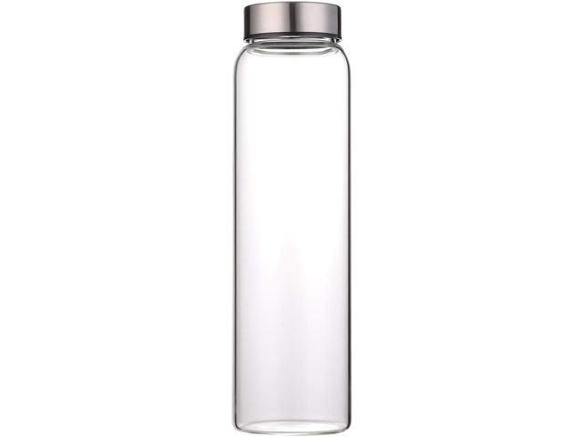 sunkey Glass Water Bottle 32 oz High Borosilicate with Neoprene Sleeve Leak Proof Lid Reusable Eco Friendly Bpa Free