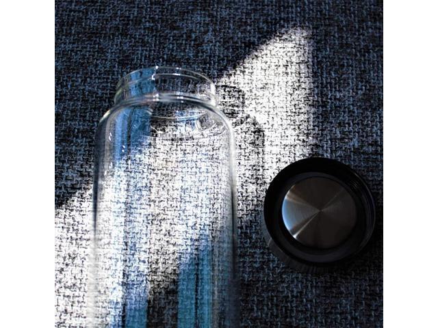 sunkey Glass Water Bottle 32 oz High Borosilicate with Neoprene Sleeve Leak Proof Lid Reusable Eco Friendly Bpa Free