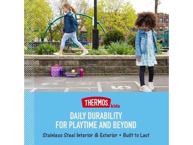 THERMOS FUNTAINER Water Bottle with Straw - 12 Ounce - Kids Stainless Steel Vacuum Insulated Water Bottle with Lid, Bluey
