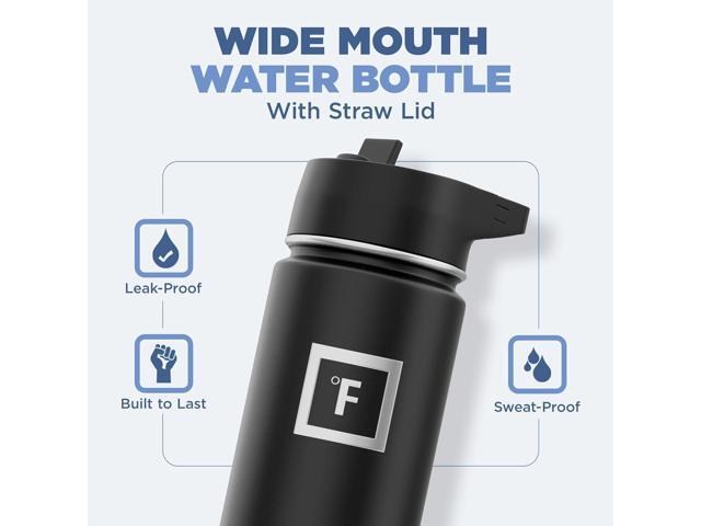 IRON °FLASK Camping & Hiking Hydration Flask with 3 Lids - Stainless Steel, Double Walled & Vacuum Insulated Water Bottle - Leak Proof & BPA Free...