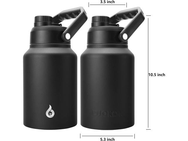 BJPKPK 64 oz Insulated Water Bottle, Dishwasher Safe Half Gallon Water Bottle with Ergonomic Handle, BPA Free Leak Proof Water Jug for Sports,...