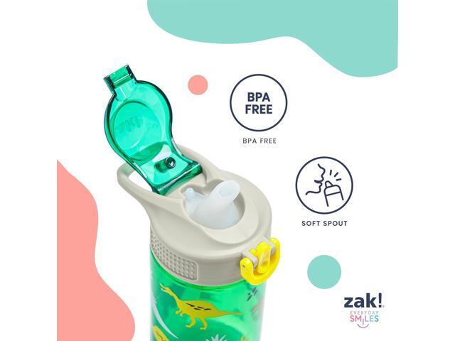 Zak Designs PAW Patrol Sage Kids Water Bottle For School or Travel, 16oz Durable Plastic Water Bottle With Straw, Handle, and Leak-Proof, Pop-Up...