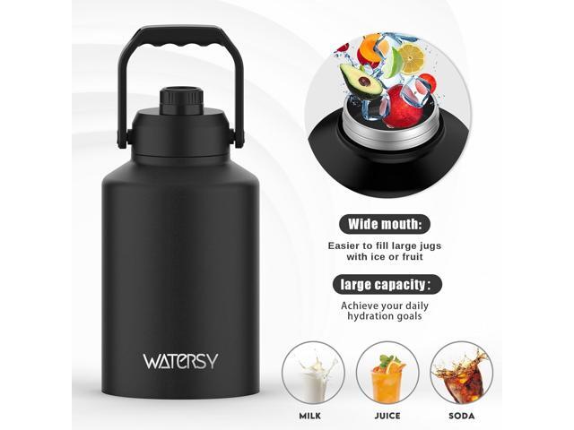 1 Gallon Water Bottle Insulated(Cold for 48 Hrs),BPA Free & Leak Proof,128oz Stainless Steel Water Jug,Big thermo,Large Water Bottle with Handle for...