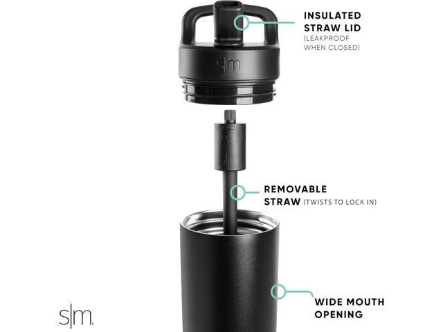 Simple Modern Water Bottle with Straw lid Insulated Stainless Steel Thermos Reusable Travel Water Bottles for Gym & Sports Leak Proof & BPA...
