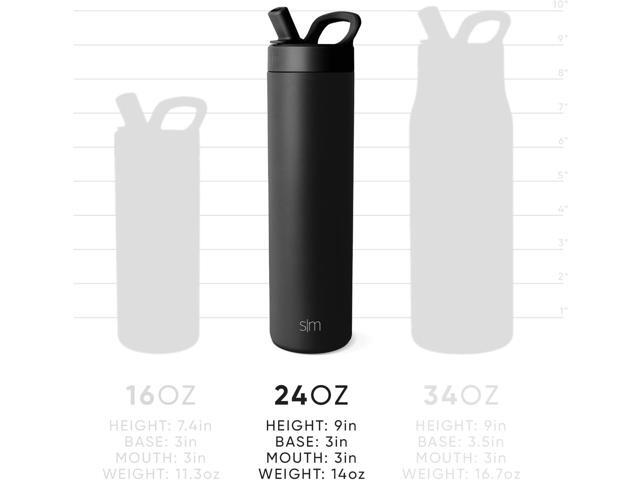 Simple Modern Water Bottle with Straw lid Insulated Stainless Steel Thermos Reusable Travel Water Bottles for Gym & Sports Leak Proof & BPA...