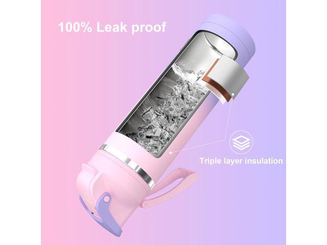 OISIZ Insulated Water Bottle 24 oz with 2-in-1 Straw and Swig Lid, Leakproof and BPA Free, Keep Cold 24H, Vacuum Stainless Steel Kids Water Bottle...