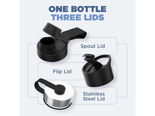 IRON °FLASK Camping & Hiking Hydration Flask with 3 Lids - Stainless Steel, Double Walled & Vacuum Insulated Water Bottle - Leak Proof & BPA Free...