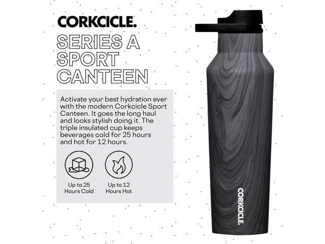 Corkcicle Sport Canteen Insulated Tumbler, Burnt Wood, 20 oz Reusable Water Bottle Keeps Beverages Cold for 25 Hours & Hot 12 Hours Cupholder...