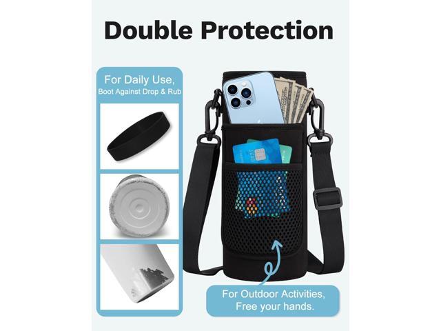 Insulated Water Bottle 40 oz - Keep Cold 48H & Hot-24H, Metal Water Bottle with Straw & Auto Spout Lid,Paracord Handle,Bottles Carrier Bag, Leak...