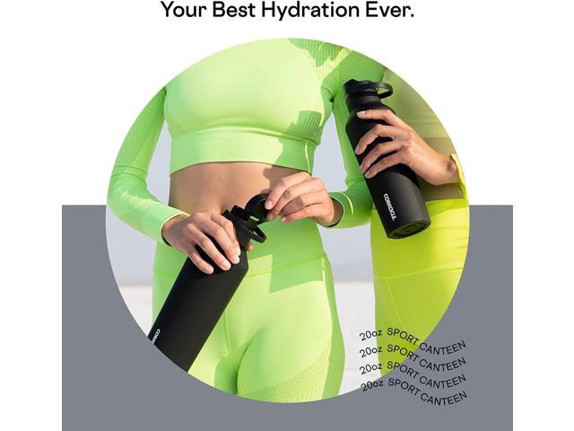 Corkcicle Sport Canteen Insulated Tumbler, Hammerhead, 20 oz Reusable Water Bottle Keeps Beverages Cold for 25 Hours & Hot 12 Hours Cupholder...