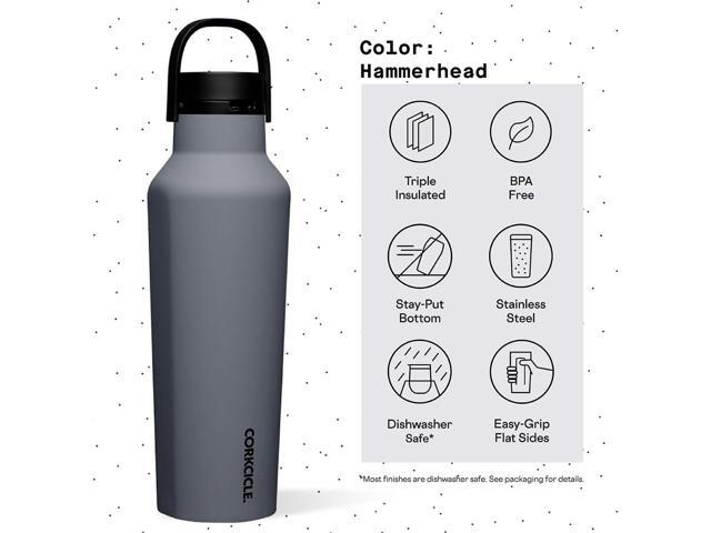 Corkcicle Sport Canteen Insulated Tumbler, Hammerhead, 20 oz Reusable Water Bottle Keeps Beverages Cold for 25 Hours & Hot 12 Hours Cupholder...