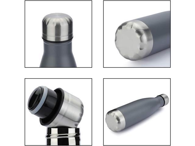 MEWAY 17oz Sport Water Bottle 4 Pack Vacuum Insulated Stainless Steel Sport Water Bottle Leak-Proof Double Wall Cola Shape Water Bottle,Keep Drinks...