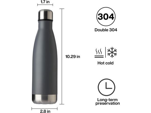MEWAY 17oz Sport Water Bottle 4 Pack Vacuum Insulated Stainless Steel Sport Water Bottle Leak-Proof Double Wall Cola Shape Water Bottle,Keep Drinks...