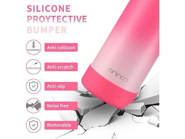 Mininoo Kids Water Bottle for School, 16oz Stainless Steel Insulated Water Bottle Kids with Straw Lid for Girls, Boys (Sweat Peach)