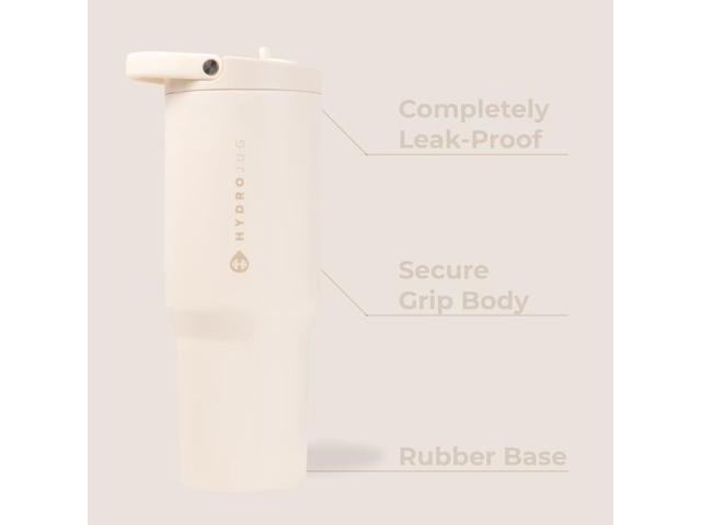HydroJug Sport - Stainless Steel Tumbler with Straw, Vacuum Insulated, 32oz Leakproof Water Bottle, Ergonomic Design, Reusable, Dishwasher Safe,...