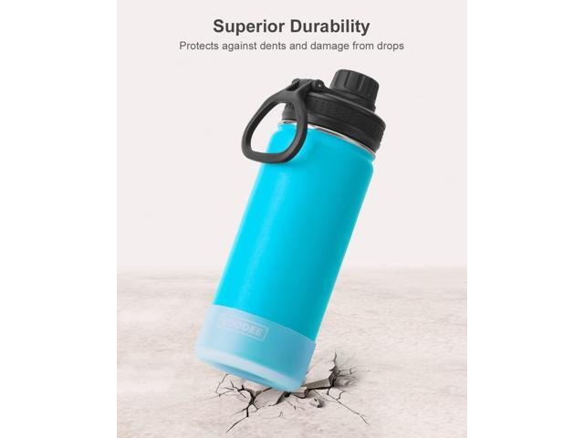 koodee Water Bottle for Kids-16 oz Stainless Steel Vacuum Insulated Sports Water Bottle for Black to School, Reuasble Metal Wide Mouth Water Flask...