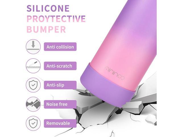 Mininoo Insulated Kids Water Bottle, 16oz Stainless Steel Water Bottle Kids with Paracord Handle for Girls, BoysPurple/Pink