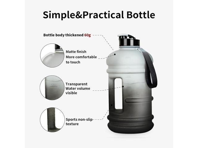 TOOFEEL 2 Liter Water Bottles - Half Gallon Water Bottle BPA Free - Ideal for Gym, Big Water Jug, Reusable Sports Bottle with Measurements Marked...