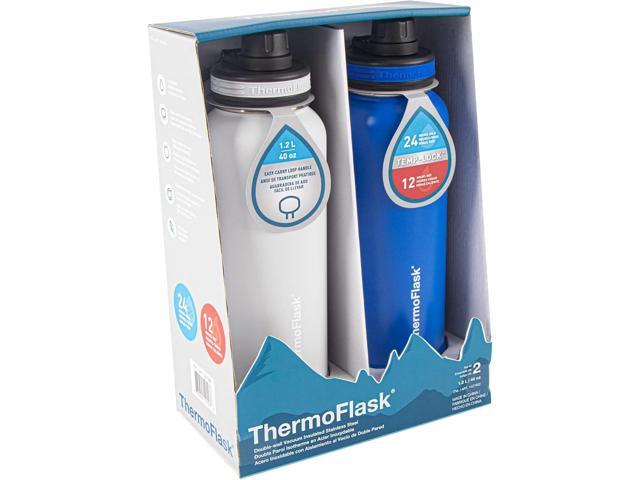 ThermoFlask Bottle with Spout Lid - Stainless Steel Water Bottles with Double-Wall Insulation & BPA-Free Spout Lids - Leak-Proof Reusable Bottles &...