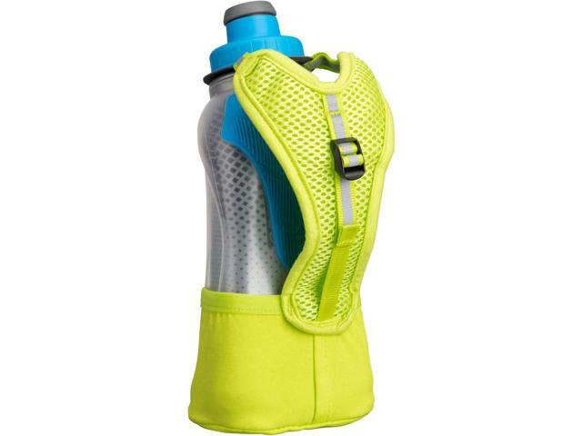 Nathan Running Handheld Water Bottle Adjustable No-Grip Quick Squeeze Lite Hand Strap. 12 oz Insulated Water Bottle. Reflective Hydration