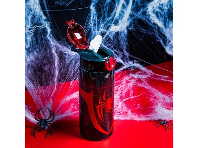Zak Designs Marvel Spider-Man Water Bottle For School or Travel, 25 oz Durable Plastic Water Bottle With Straw, Handle, and Leak-Proof, Pop-Up...