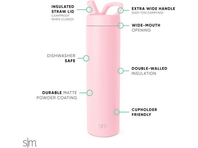 Simple Modern Water Bottle with Straw lid Insulated Stainless Steel Thermos Reusable Travel Water Bottles for Gym & Sports Leak Proof & BPA...