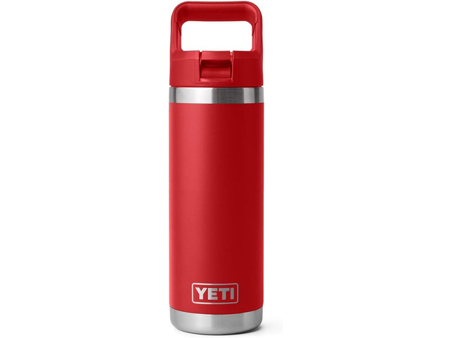 YETI Rambler 18 oz Bottle, Vacuum Insulated, Stainless Steel with Straw Cap