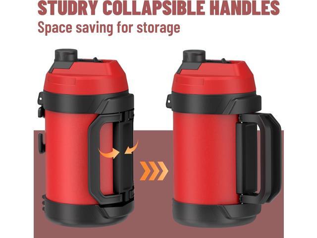 Zukro 1 Gallon Water Jug, One Gallon Large Triple Wall Insulated Metal Jug With Straw and Spout, No Sweat 128 oz Stainless Steel Sport Water Bottle...