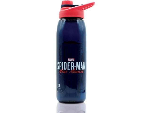 Marvel Spider-Man Miles Morales 28-Ounce Sports Water Bottle BPA-Free Plastic Water Jug With Leakproof Screw-Top Lid And Flip-Up Cap Hydration...