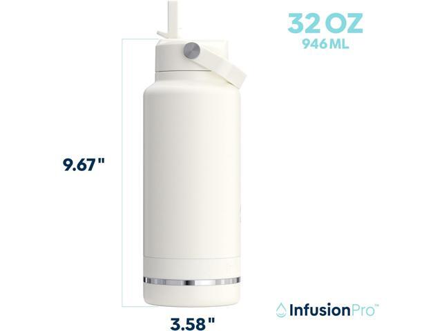 Infusion Pro Fruit Infuser Water Bottle with Straw Lid (32 oz) Stainless Steel Vacuum Insulated: 50 Recipe Fruit Infusion eBook: Large Infuser...
