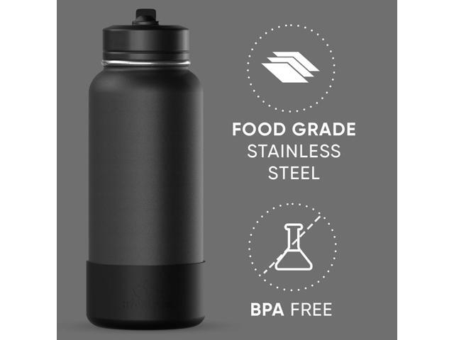 Hydrapeak 32oz Sport Insulated Water Bottle with Straw or Chug Lid, Leak & Spill Proof, Keeps Drinks Cold for 24 Hours, Hot for 12 Hours, Premium...