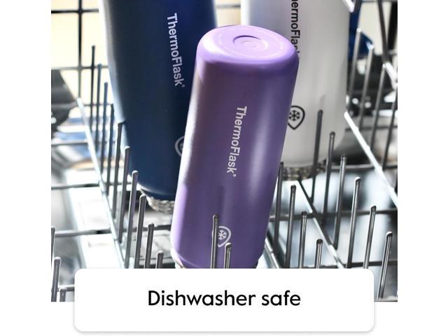 ThermoFlask 24 oz Double Wall Vacuum Insulated Stainless Steel 2-Pack of Water Bottles, Black/Malachite
