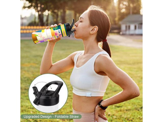 8 Pack 20oz Sublimation Tumbler Set Triple-Insulated Stainless Steel Sports Water Bottle with Straw Lid Blank Sublimation Cup with DIY Stickers,...